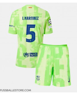 Günstige Barcelona Inigo Martinez #5 3rd trikot Kinder 2024-25 Kurzarm (+ Kurze Hosen)